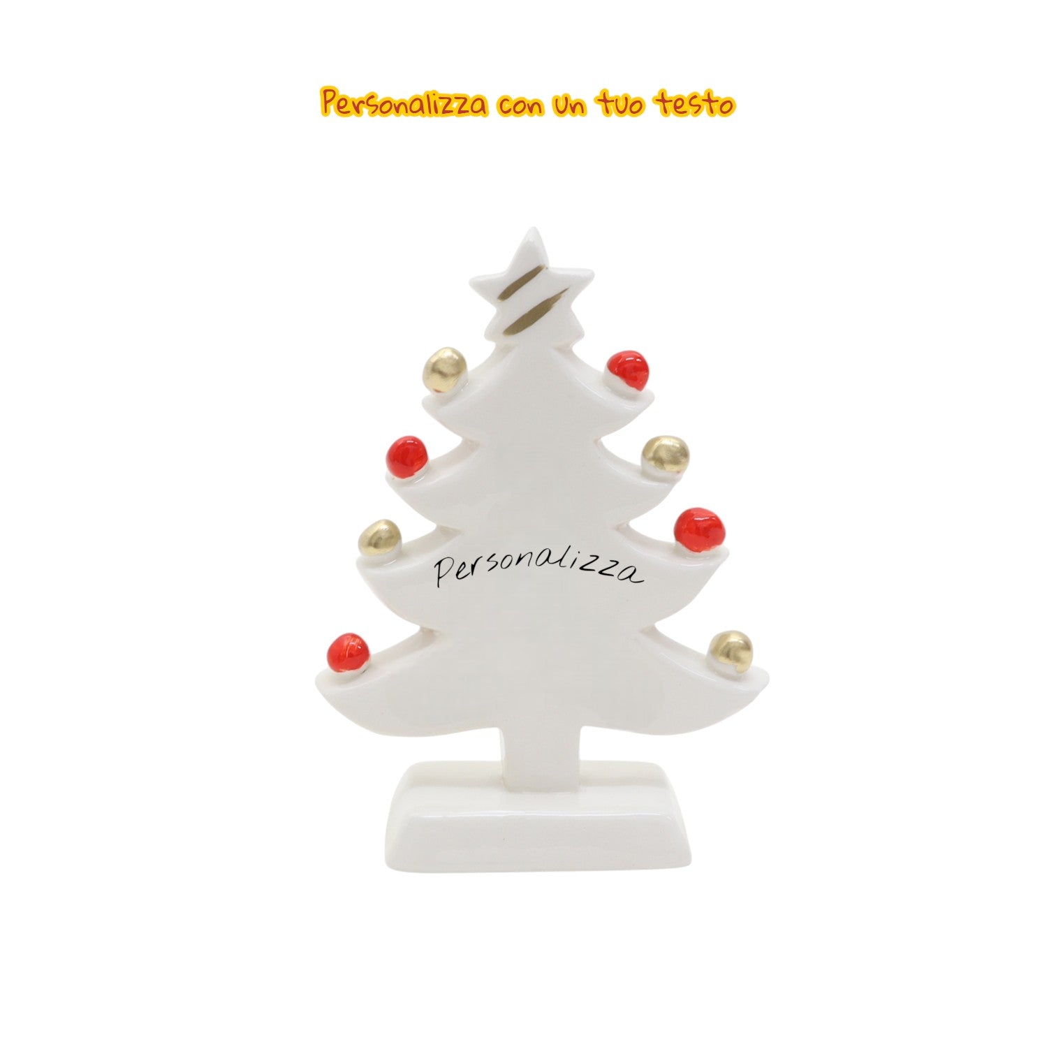 Albero di Natale Bianco 18cm - Siniscalchi Ceramics