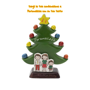 Albero di Natale Verde 18cm con Omini - Siniscalchi Ceramics