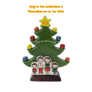 Albero di Natale Verde 18cm con Omini - Siniscalchi Ceramics