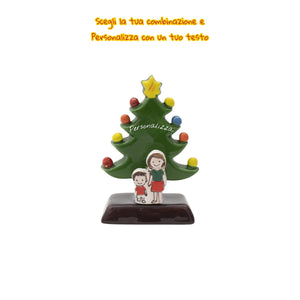 Albero di Natale Verde 12cm con Omini - Siniscalchi Ceramics