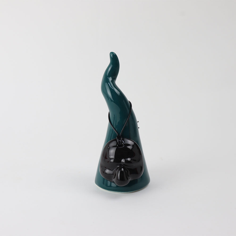 Corno in Ceramica con Maschera di Pulcinella