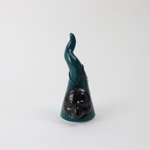 Corno in Ceramica con Maschera di Pulcinella - Siniscalchi Ceramics