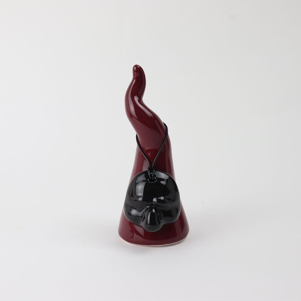 Corno in Ceramica con Maschera di Pulcinella - Siniscalchi Ceramics