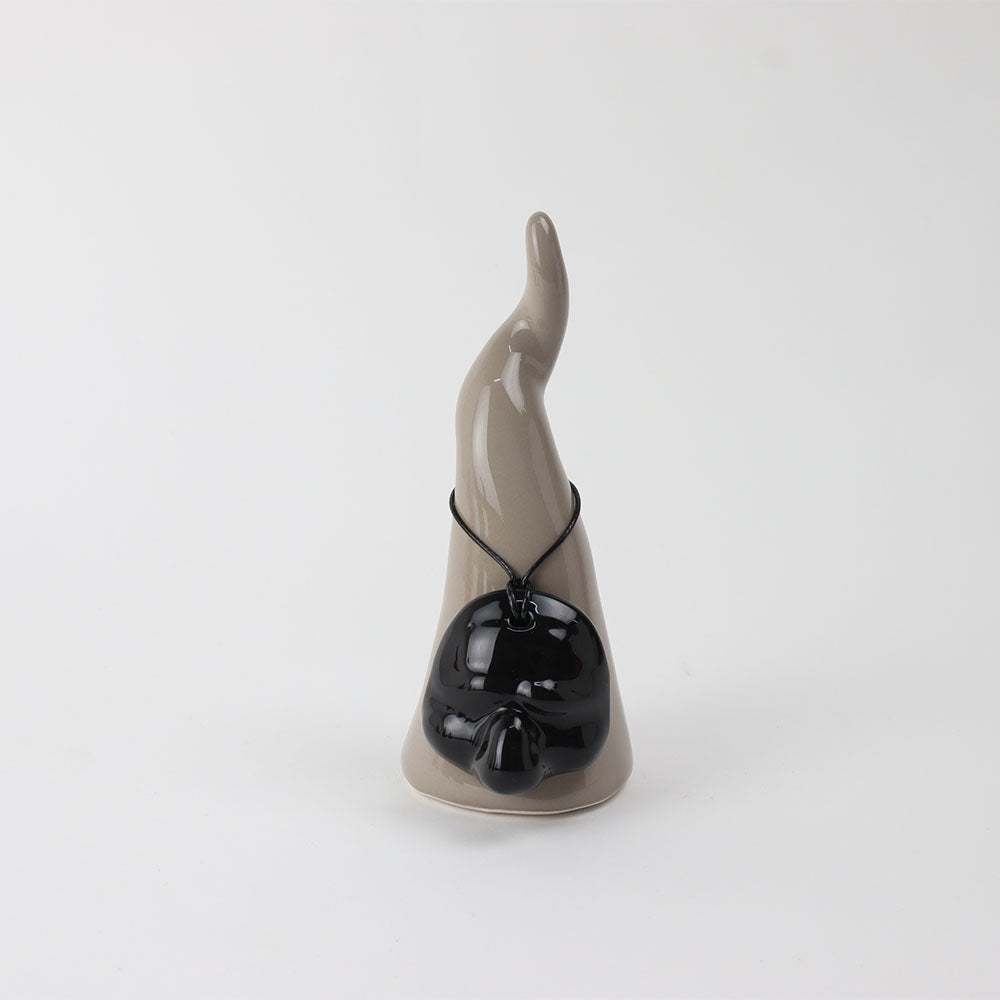 Corno in Ceramica con Maschera di Pulcinella - Siniscalchi Ceramics