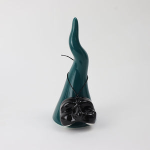 Corno in Ceramica con Maschera di Pulcinella - Siniscalchi Ceramics