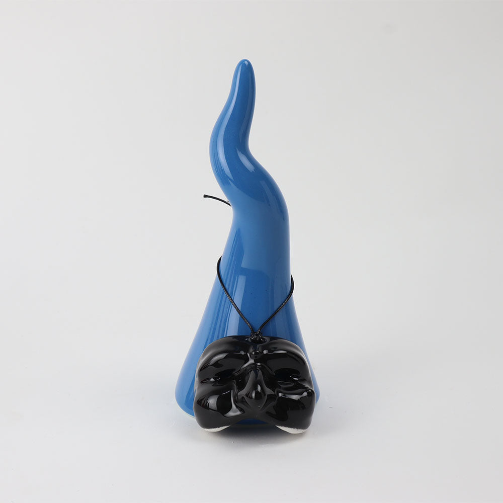 Corno in Ceramica con Maschera di Pulcinella - Siniscalchi Ceramics