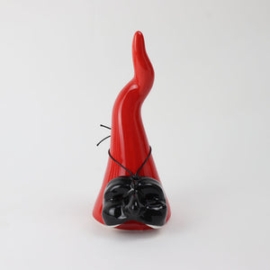 Corno in Ceramica con Maschera di Pulcinella - Siniscalchi Ceramics