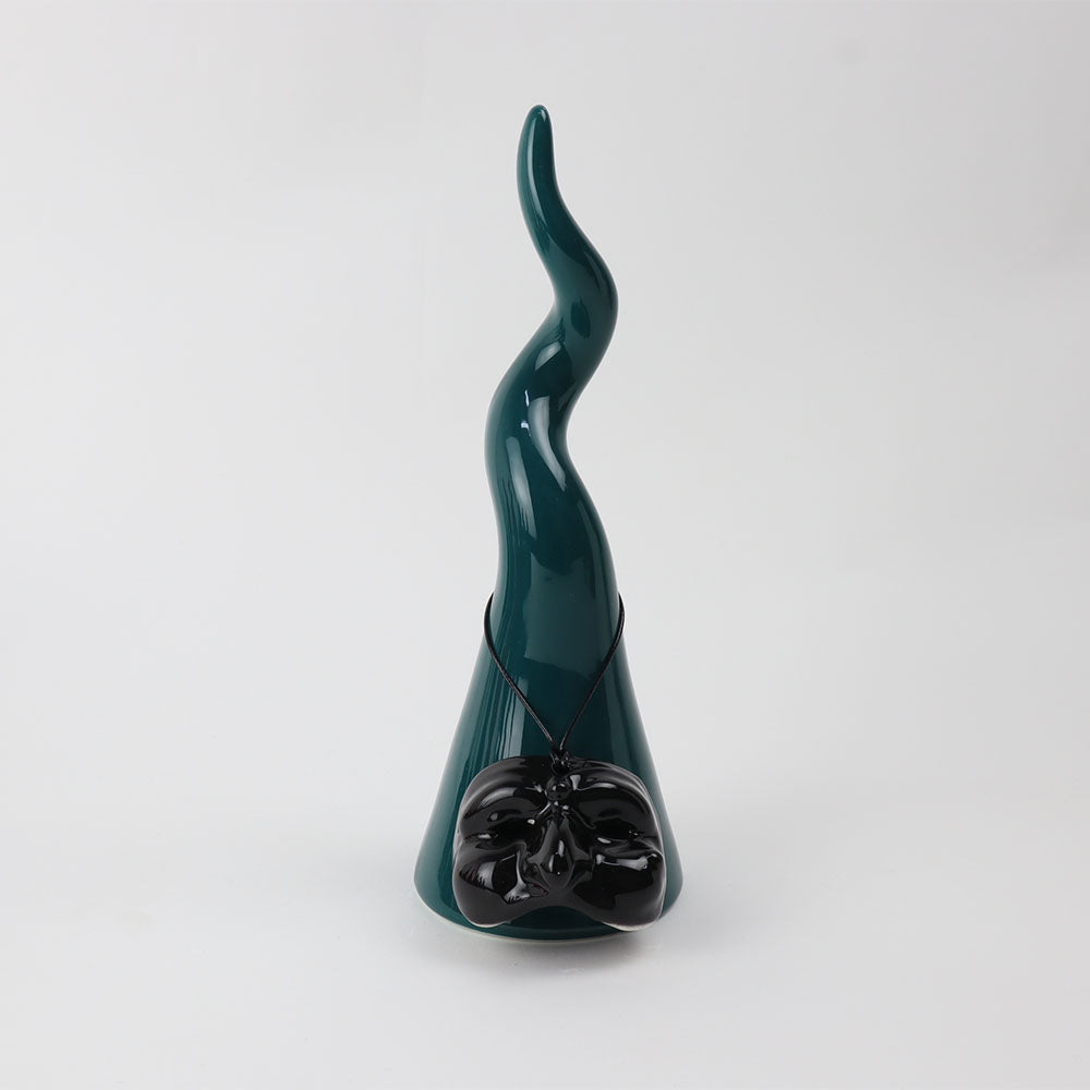 Corno in Ceramica con Maschera di Pulcinella - Siniscalchi Ceramics