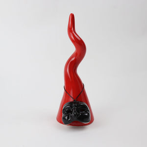 Corno in Ceramica con Maschera di Pulcinella - Siniscalchi Ceramics
