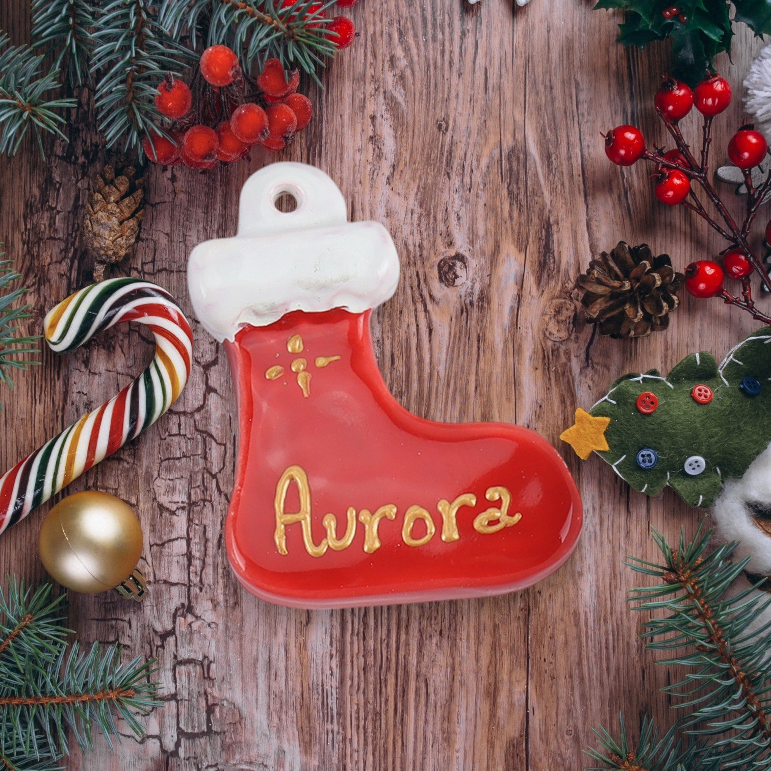 Calza di Natale 6cm - Siniscalchi Ceramics