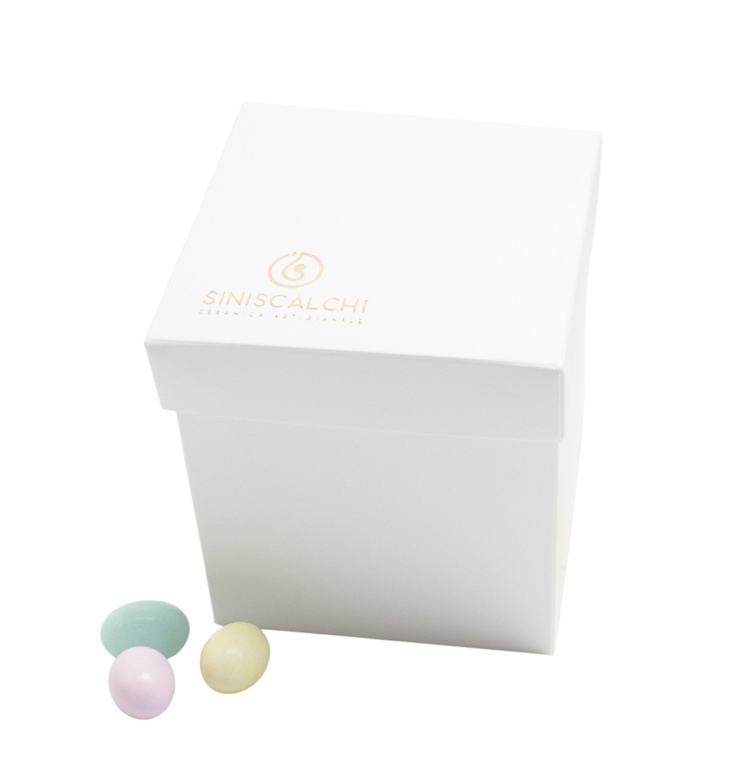 Uova di Pasqua con Rose Giallo 16cm - Siniscalchi Ceramics