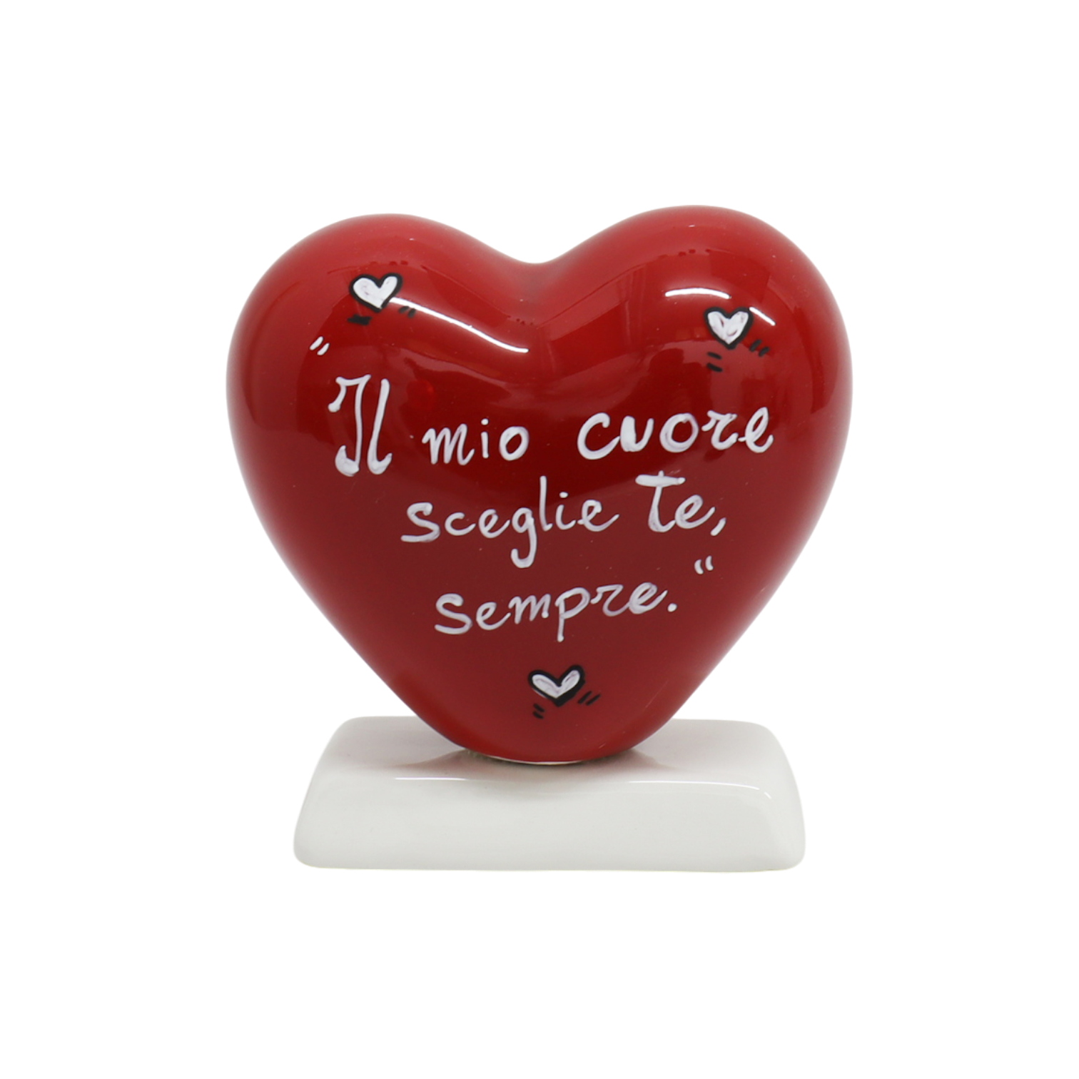 Cuore Rosso 10cm con Scatola Personalizzata
