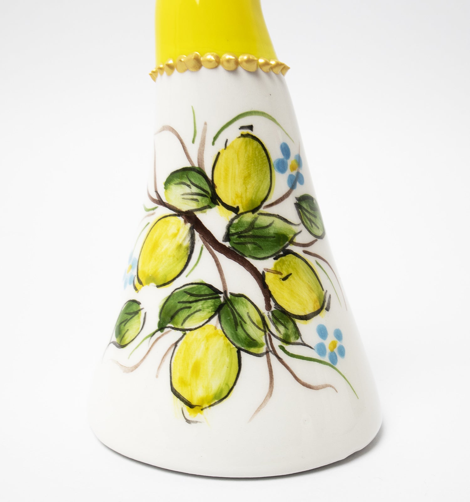 Corno in Ceramica dipinto con Limoni - Siniscalchi Ceramics