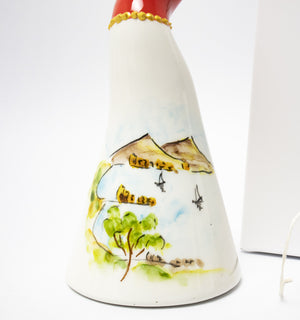 Corno in Ceramica dipinto con Golfo di Napoli - Siniscalchi Ceramics