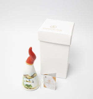 Corno in Ceramica dipinto con Golfo di Napoli - Siniscalchi Ceramics