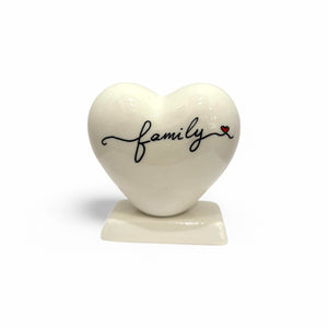 Cuore Bianco Personalizzato 10cm - Siniscalchi Ceramics