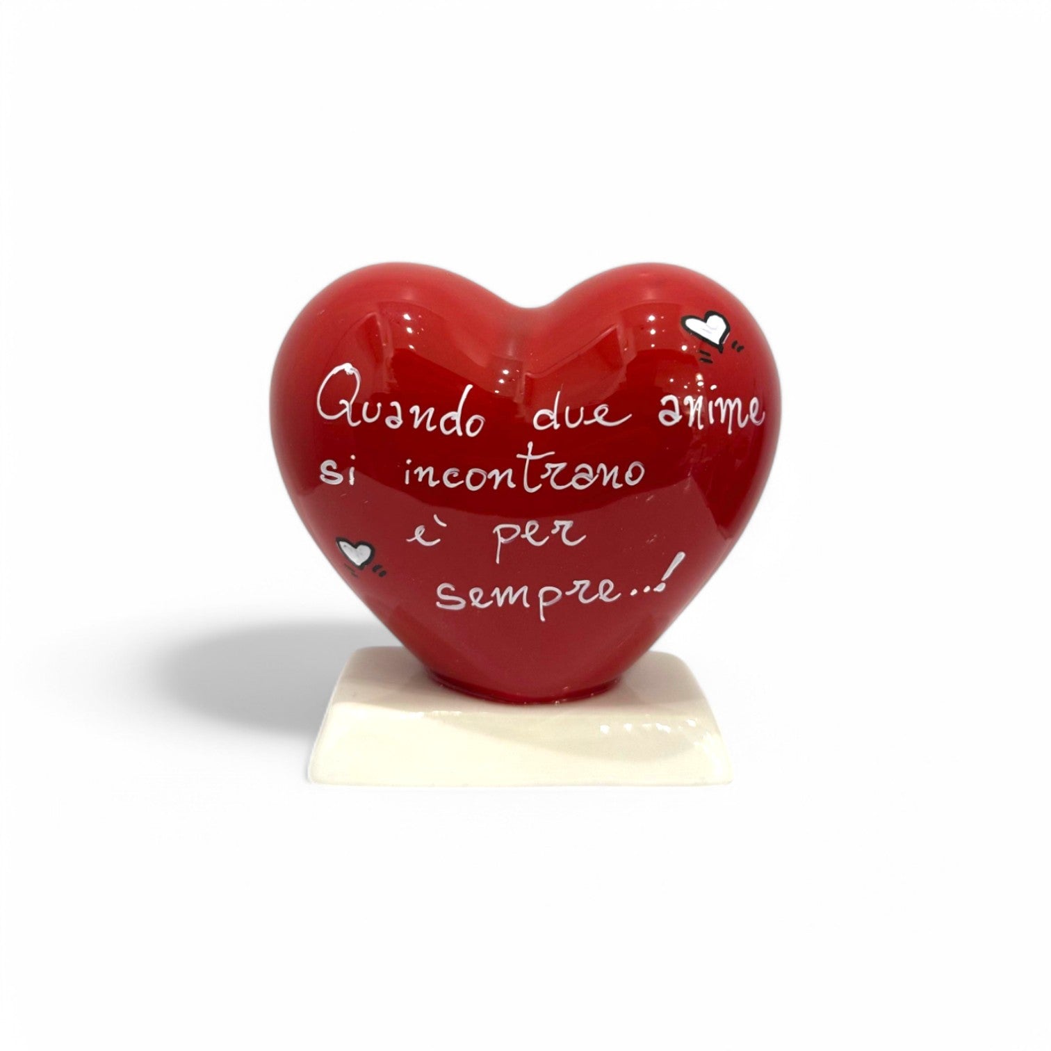 Cuore Rosso Personalizzato 10cm - Siniscalchi Ceramics