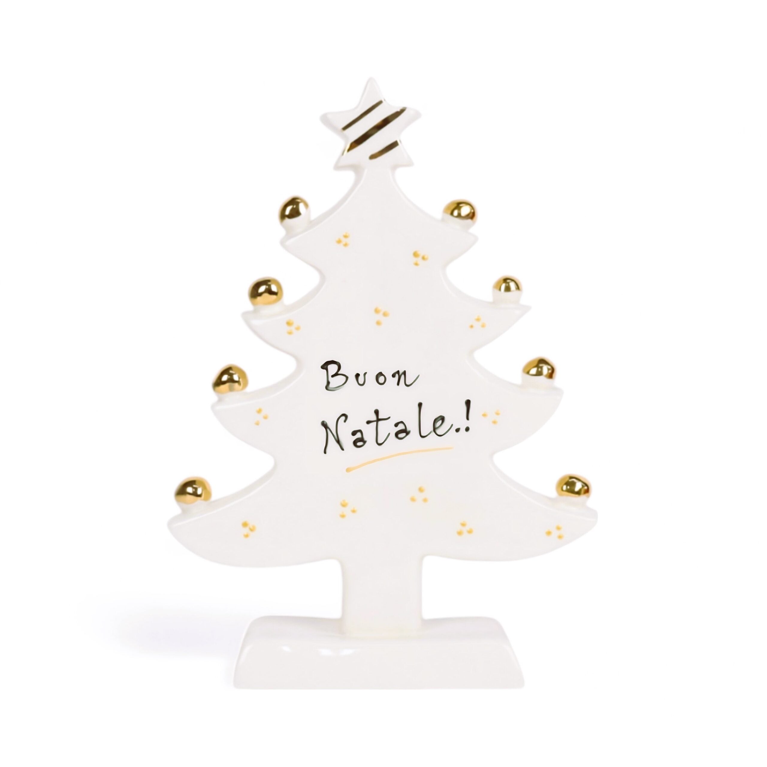 Albero di Natale Slim Oro Brillante - Siniscalchi Ceramics