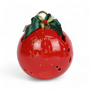 Pallina di Natale Rossa 22cm - Siniscalchi Ceramics