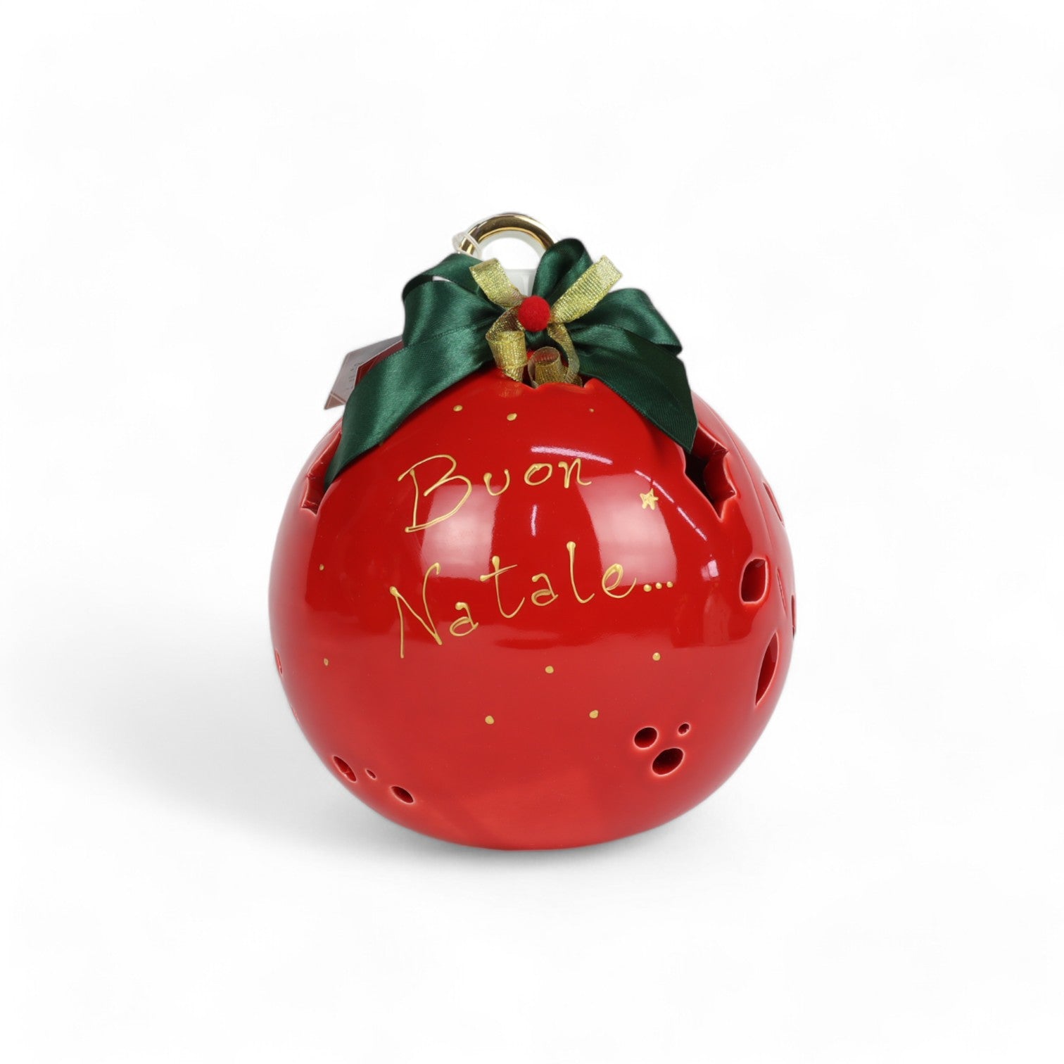 Pallina di Natale Rossa - Siniscalchi Ceramics