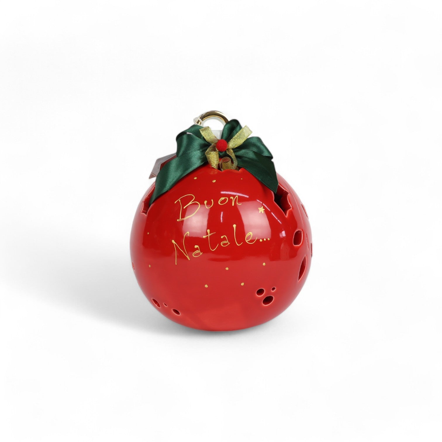 Pallina di Natale Rossa - Siniscalchi Ceramics
