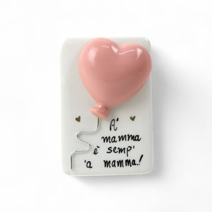 Quadretto con Cuore Rosa - Siniscalchi Ceramics