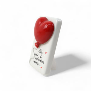 Quadretto con Cuore Rosso - Siniscalchi Ceramics