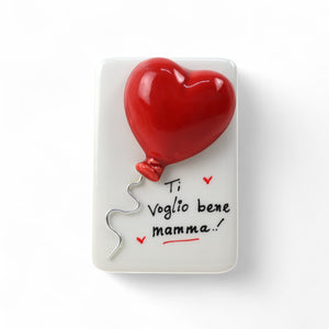 Quadretto con Cuore Rosso - Siniscalchi Ceramics