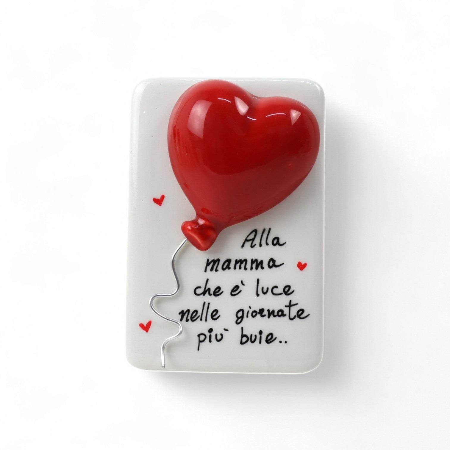 Quadretto con Cuore Rosso - Siniscalchi Ceramics