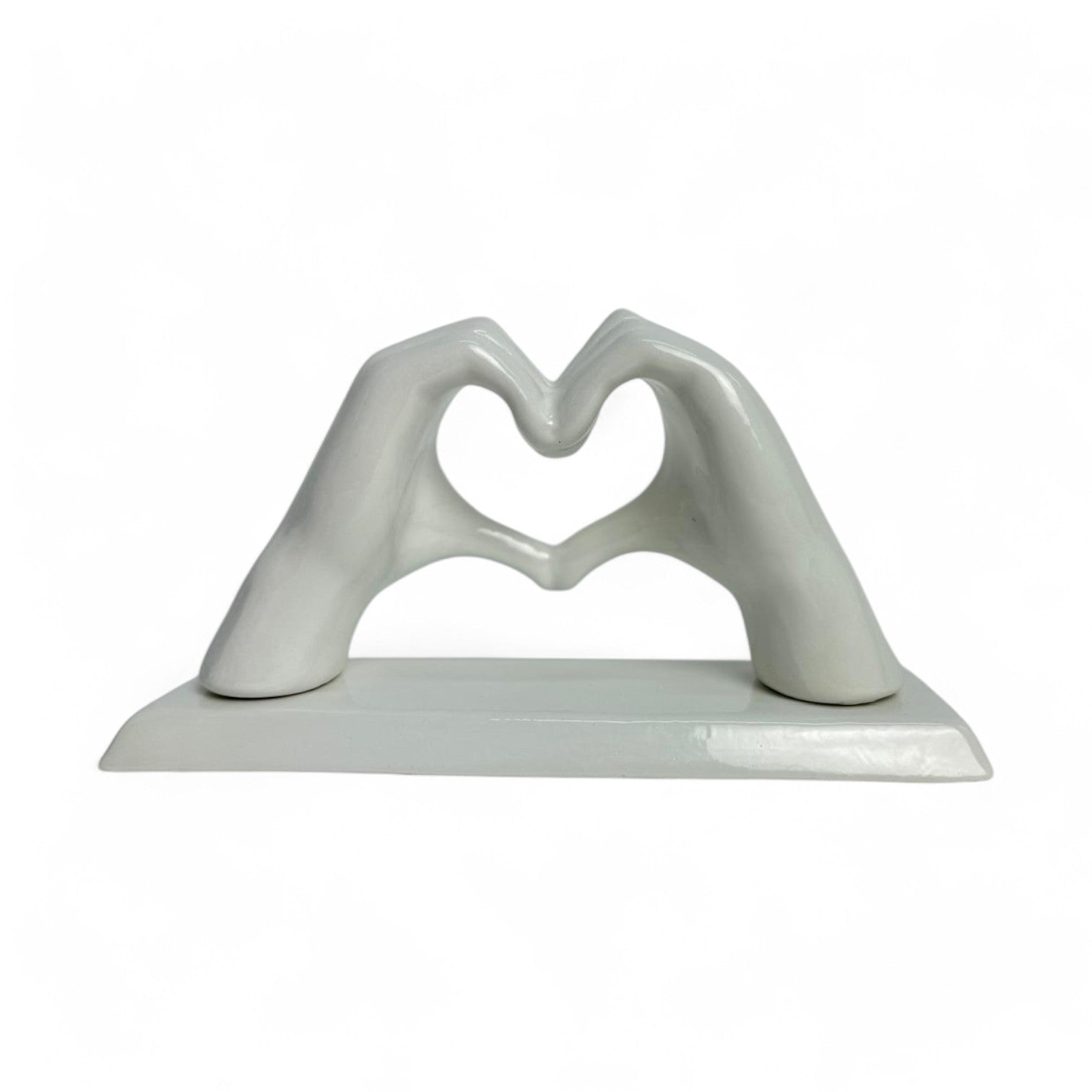 Mani a Cuore Bianco con base - Siniscalchi Ceramics