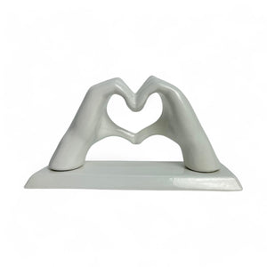 Mani a Cuore Bianco con base - Siniscalchi Ceramics