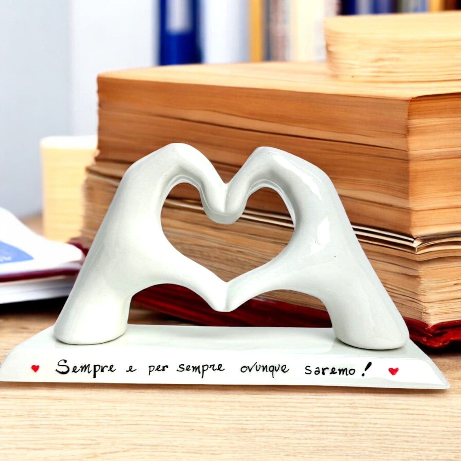 Mani a Cuore Bianco con base - Siniscalchi Ceramics