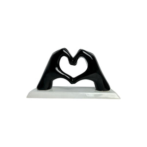Mani a Cuore Nero con base - Siniscalchi Ceramics