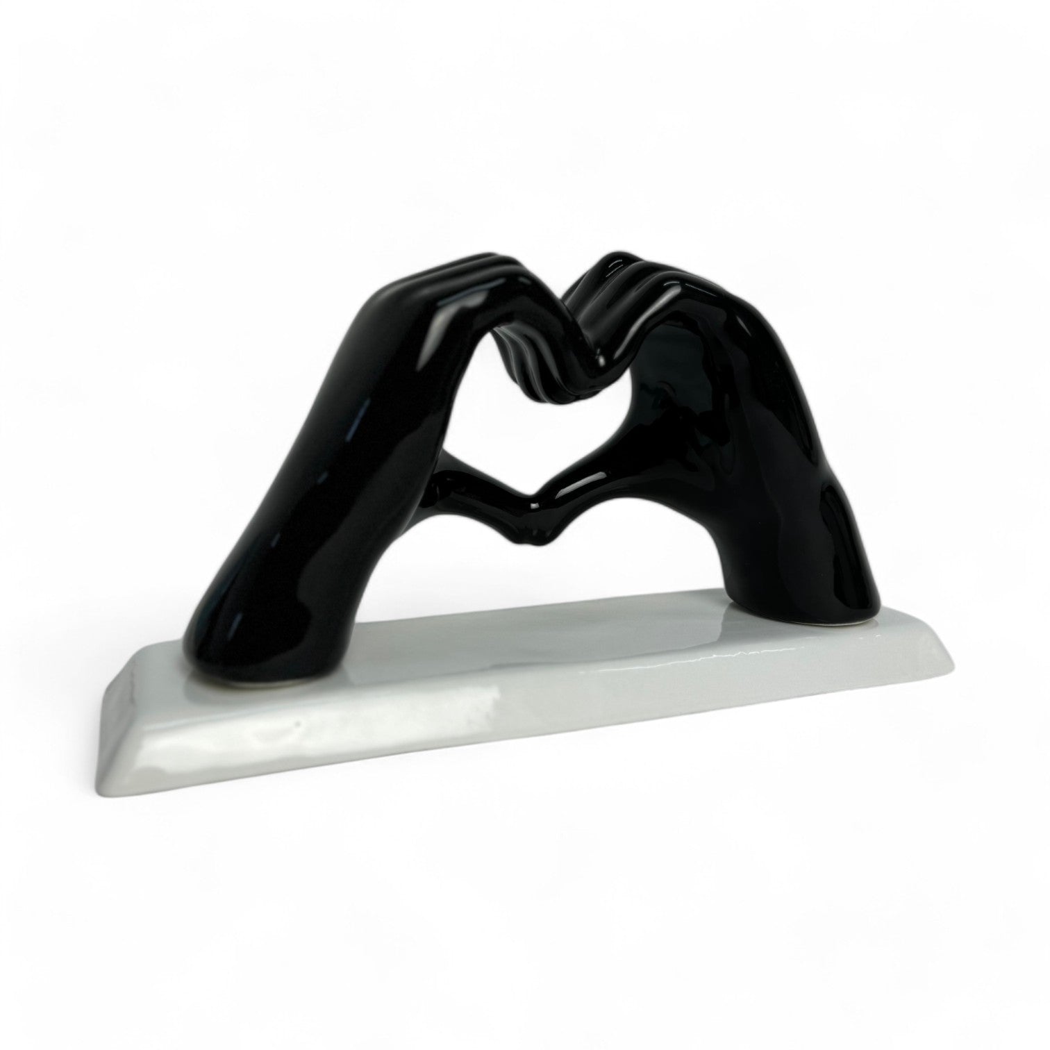 Mani a Cuore Nero con base - Siniscalchi Ceramics