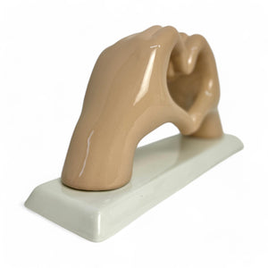 Mani a Cuore Nocciola con base - Siniscalchi Ceramics