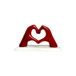 Mani a Cuore Rosso con base - Siniscalchi Ceramics