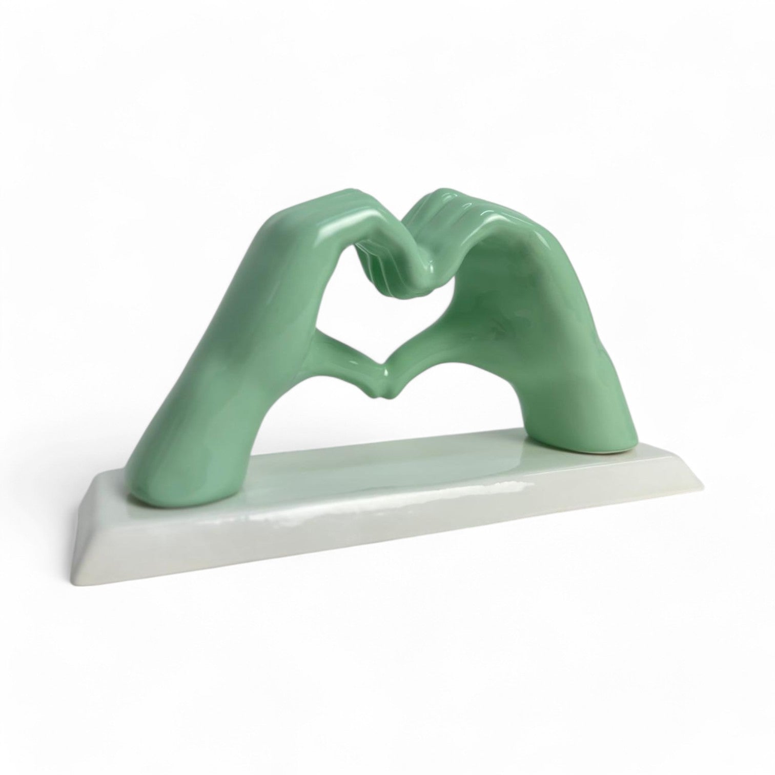 Mani a Cuore Tiffany con base - Siniscalchi Ceramics