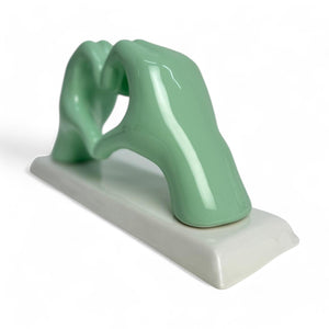 Mani a Cuore Tiffany con base - Siniscalchi Ceramics