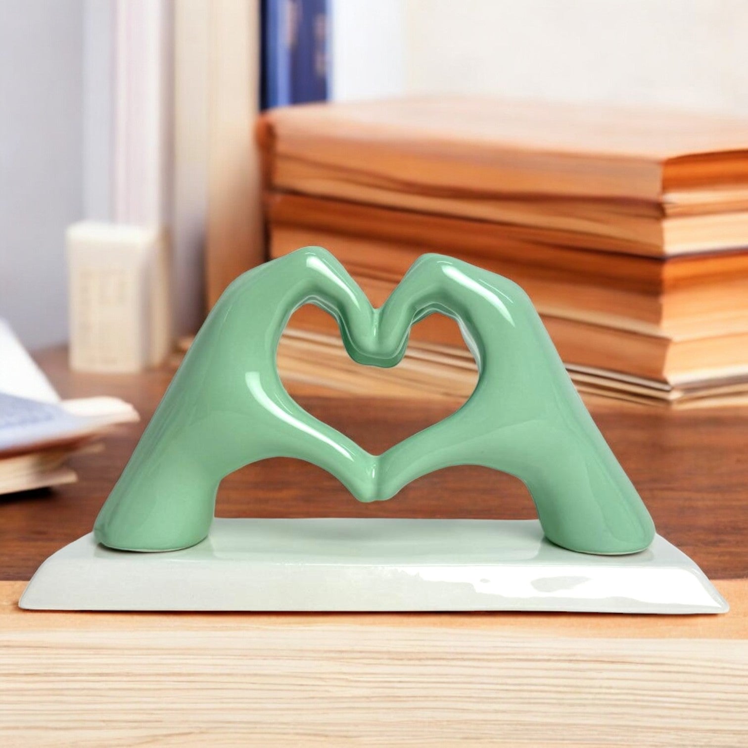 Mani a Cuore Tiffany con base - Siniscalchi Ceramics