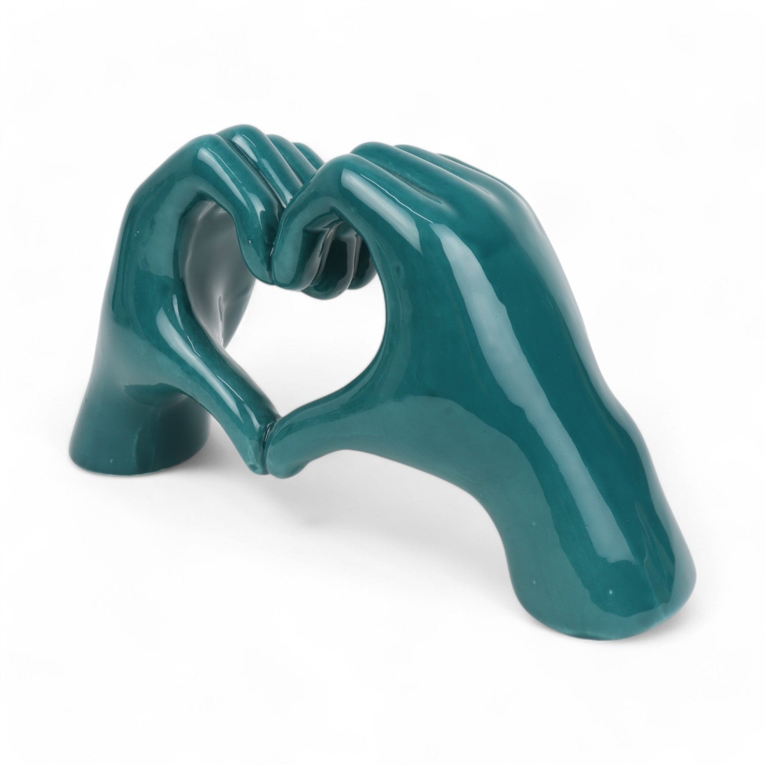 Mani a Cuore Verde Smeraldo - Siniscalchi Ceramics