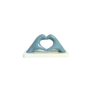 Mani a Cuore Carta da Zucchero piccola con base - Siniscalchi Ceramics