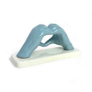 Mani a Cuore Carta da Zucchero piccola con base - Siniscalchi Ceramics