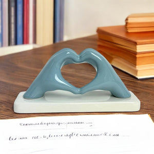 Mani a Cuore Carta da Zucchero piccola con base - Siniscalchi Ceramics