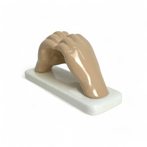 Mani a Cuore Nocciola piccola con base - Siniscalchi Ceramics