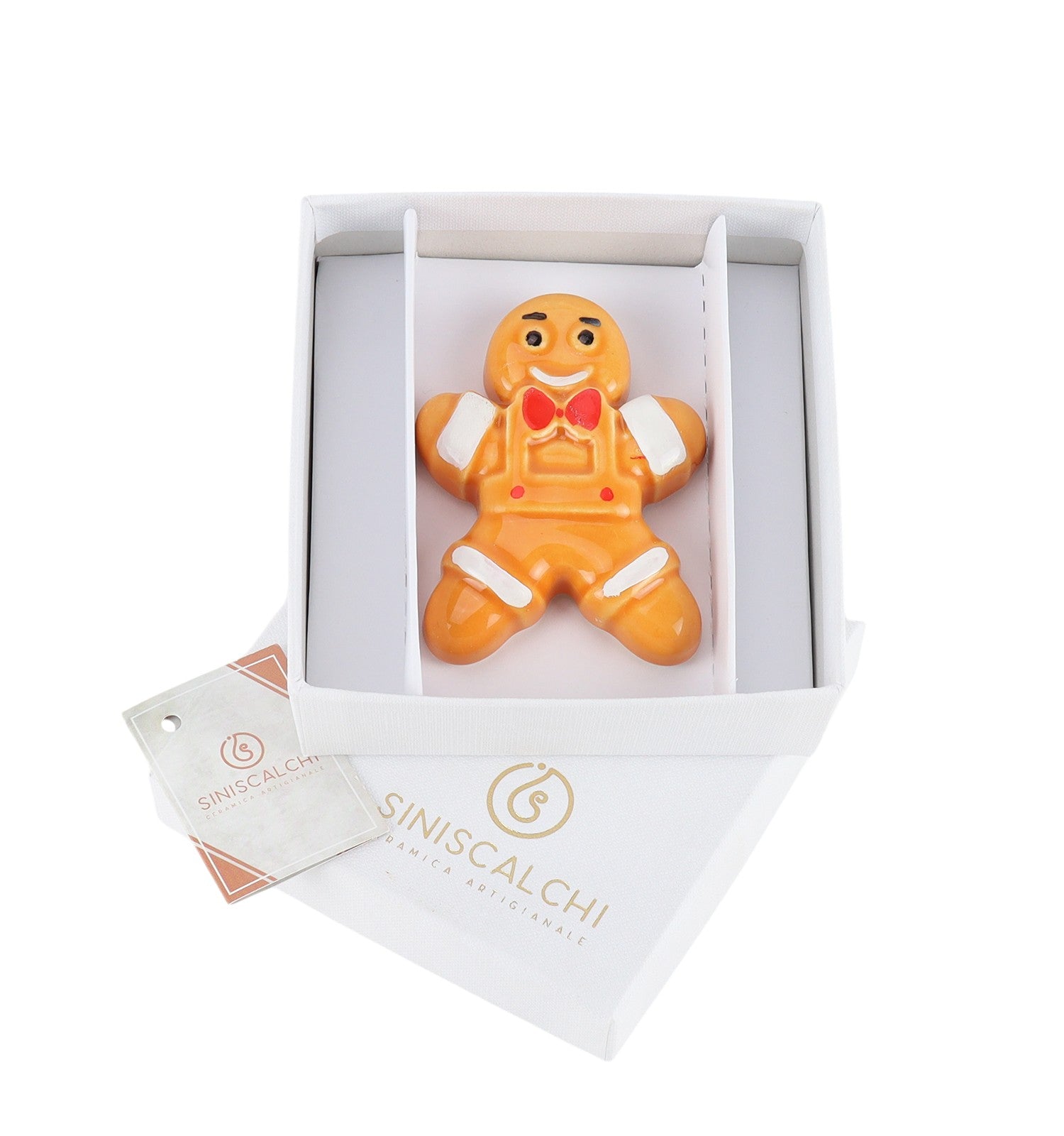 Omino pan di zenzero 6cm magnete - Siniscalchi Ceramics