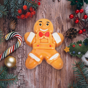 Omino pan di zenzero 6cm magnete - Siniscalchi Ceramics