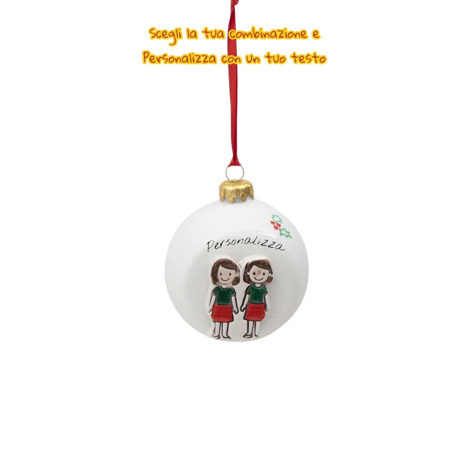Pallina di Natale da Appendere 10cm - Siniscalchi Ceramics