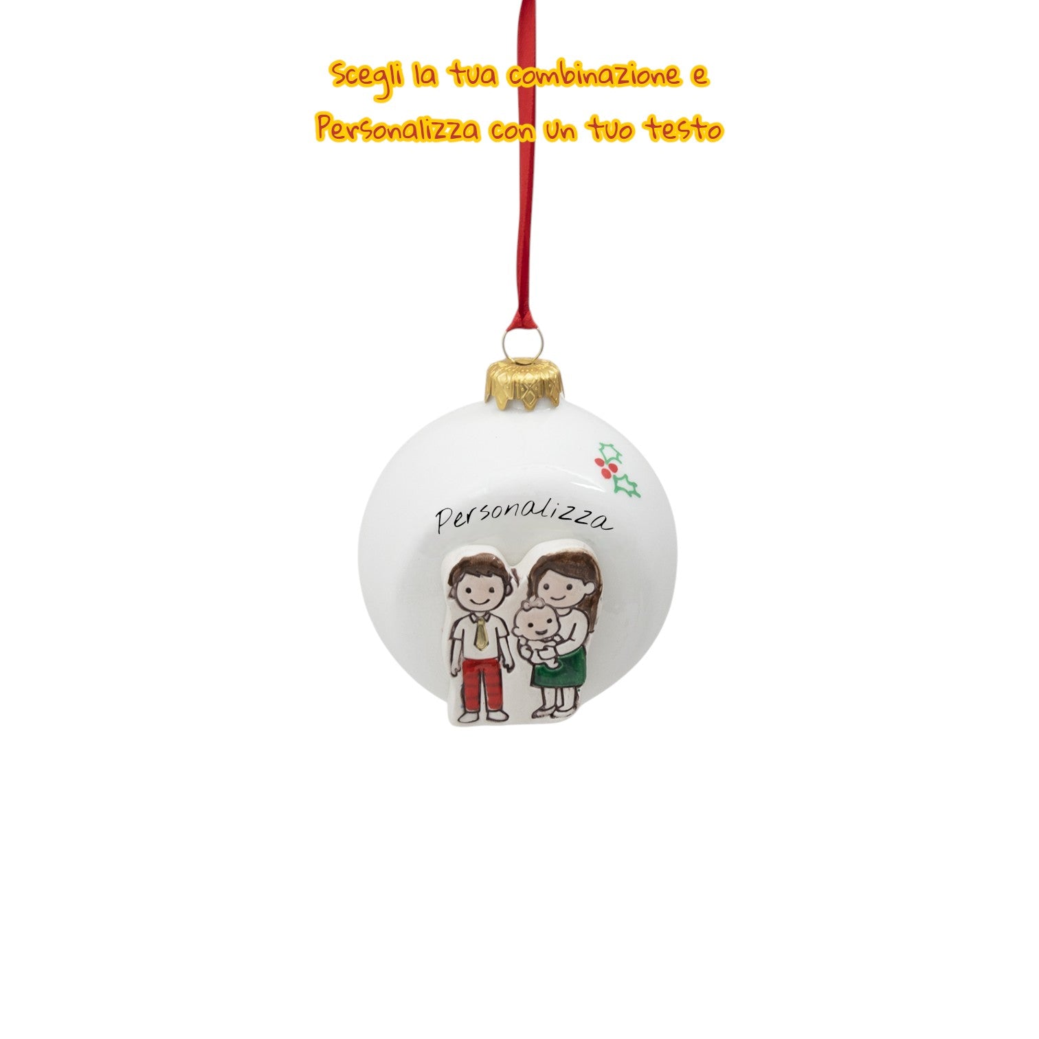 Pallina di Natale da Appendere 10cm - Siniscalchi Ceramics