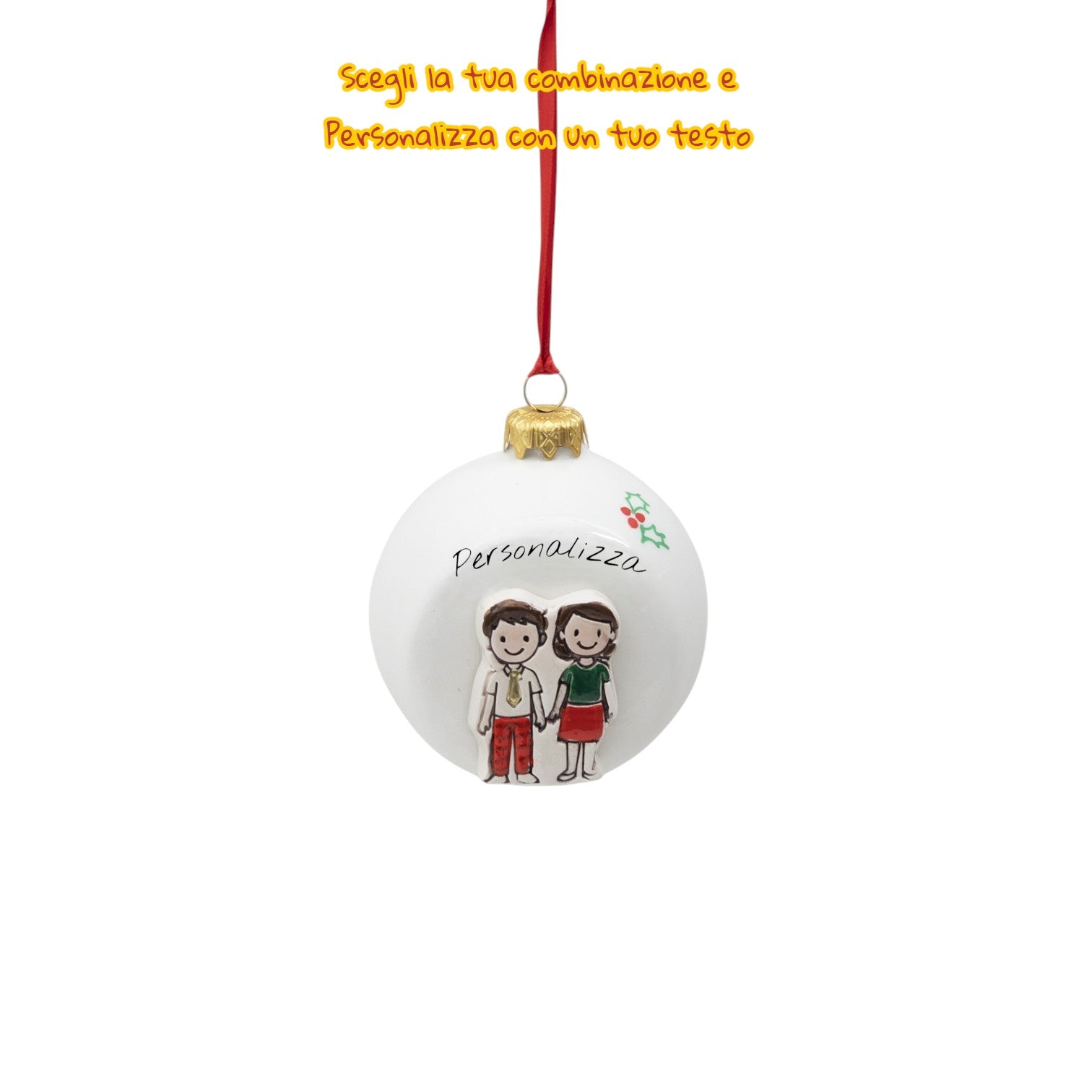 Pallina di Natale da Appendere 10cm - Siniscalchi Ceramics
