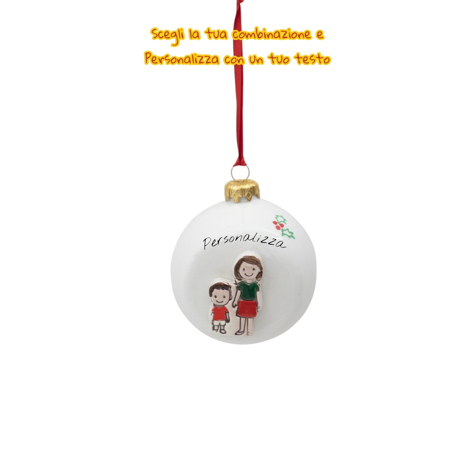 Pallina di Natale da Appendere 10cm - Siniscalchi Ceramics